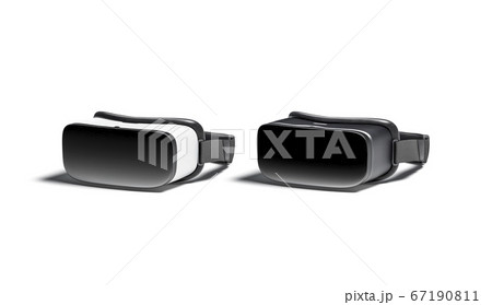 Blank Black And White Virtual Reality Goggles...のイラスト素材 [67190811] - PIXTA