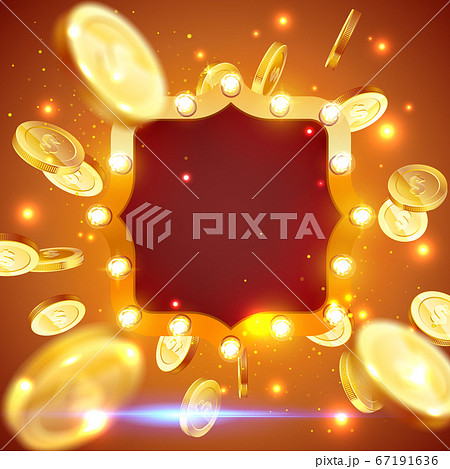 Vector illustration of the gold coins blast Vector illustration of the gold coins blast 67191636