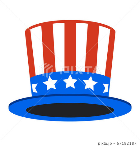 star american striped hat. flat vector illustration. 67192187