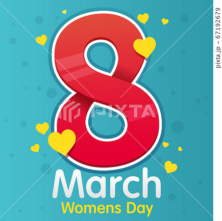 8 march - womens day. Vector greeting card. Gift for 8 March.  67192679