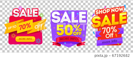 Sale banner, badges, design vector illustration. Badges vector discount 67192682