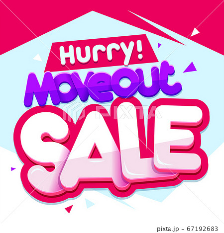 Moveout sale banner. Sale and discounts. Vector illustration 67192683