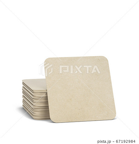 Blank beer coasters mockup Blank beer coasters mockup 67192984