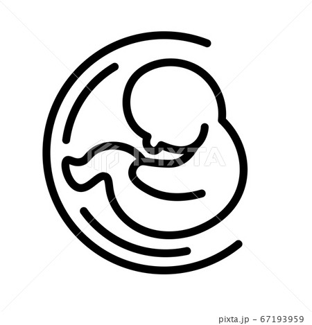 Pregnancy black and white outline icon. Flat vector illustration. Isolated on white. Pregnancy black and white outline icon. Flat vector illustration. Isolated on white. 67193959