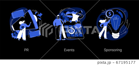 Company public relations abstract concept vector illustrations. 67195177