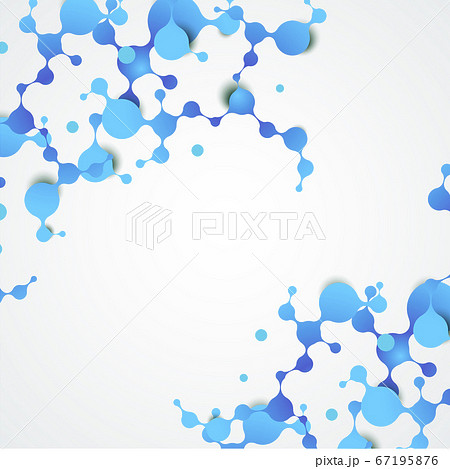 Abstract vector polygonal background with connecting blue dots with lines 67195876
