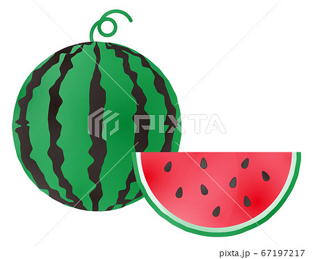すいかのイラスト素材 [67197217] - PIXTA