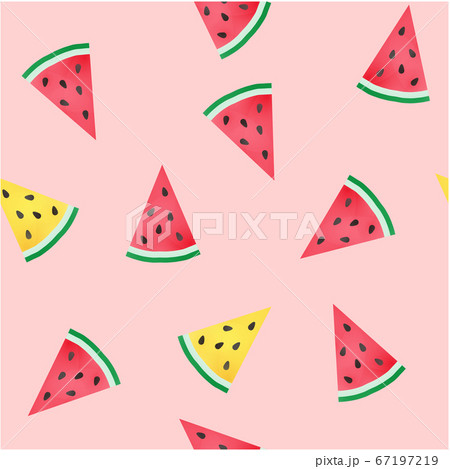 すいか_シームレスパターン 67197219