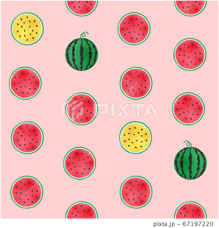 すいか_シームレスパターン 67197220
