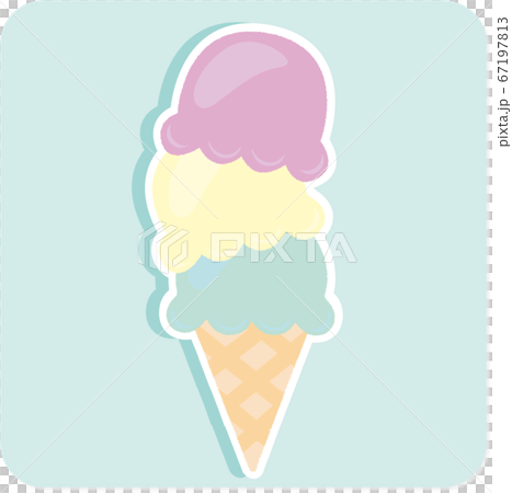 アイスクリーム背景あり 67197813