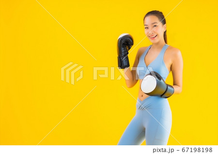 Portrait beautiful young asian woman wear sportwear Portrait beautiful young asian woman wear sportwear 67198198