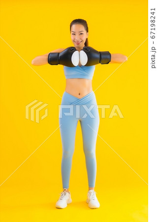 Portrait beautiful young asian woman wear sportwear Portrait beautiful young asian woman wear sportwear 67198241