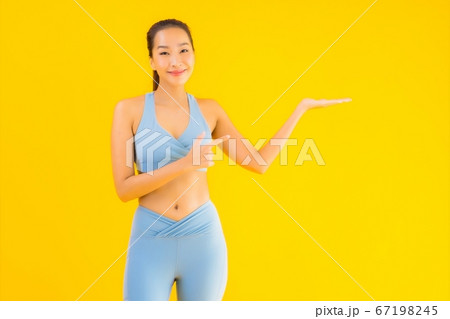 Portrait beautiful young asian sport woman ready for exercise 67198245