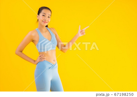Portrait beautiful young asian sport woman ready for exercise 67198250