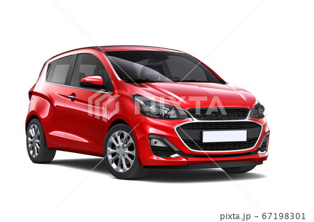 Red hatchback city car   67198301