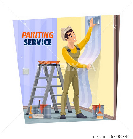 House renovation and repair service worker vector 67200346