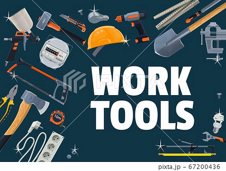 Construction, repair and DIY work tools vector 67200436