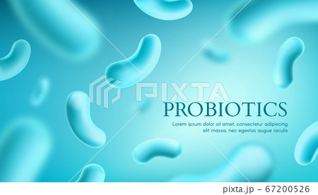 Probiotics vector background, bacteria supplement Probiotics vector background, bacteria supplement 67200526