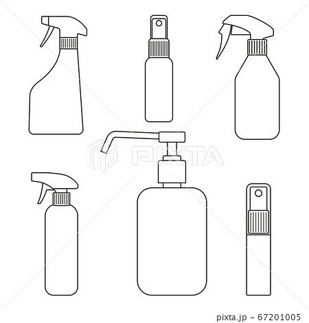 様々なスプレー容器のイラスト素材