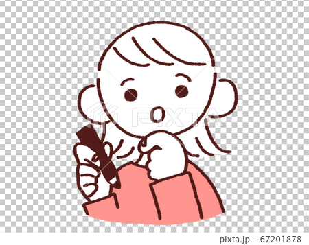 ペンを持ち考える若い女性 67201878