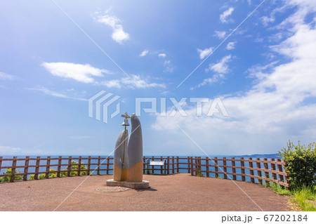 願いが叶うクルスの海 クルスの海展望台 宮崎県日向市の写真素材