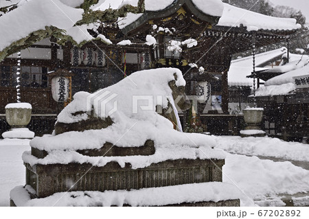 虚空蔵法輪寺　本堂の雪景色 67202892