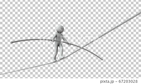 綱渡りのようなハイリスクな状態のキャラクター 67203028
