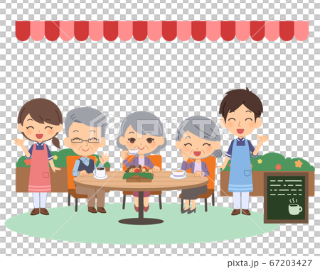 People who enjoy at the Dementia Cafe Caregiver Set 67203427