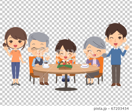 Family enjoying at dementia cafe 67203434