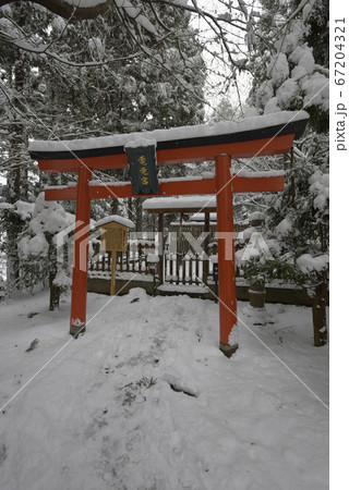 虚空蔵法輪寺 電電宮の雪景色 虚空蔵法輪寺 電電宮の雪景色 67204321