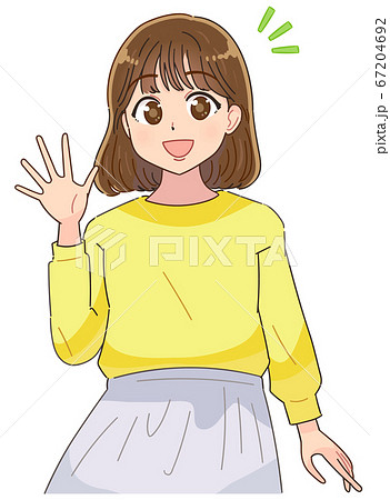 中学生 高校生 10代の若い女の子のイラスト素材 [67204692] - PIXTA