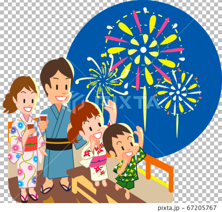 穿和服,觀看樂隊的煙火 穿和服,觀看樂隊的煙火 67205767