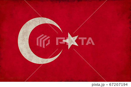 汚れた国旗イラスト トルコのイラスト素材