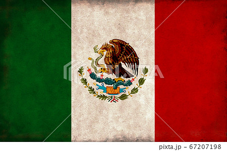 汚れた国旗イラスト メキシコのイラスト素材