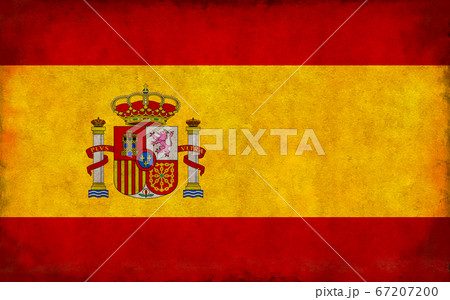 汚れた国旗イラスト スペインのイラスト素材 6770
