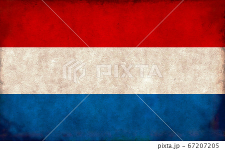 汚れた国旗イラスト オランダのイラスト素材 6775