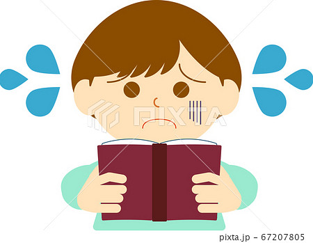 文字が読みづらい男の子 67207805