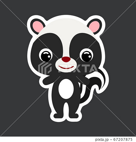 Children's sticker of cute little skunk Children's sticker of cute little skunk 67207875