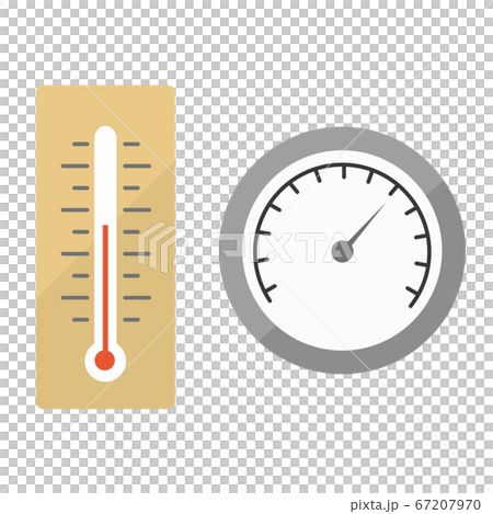 温度計と湿度計のイラスト素材