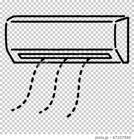 手描き風のエアコン　クーラー 67207980