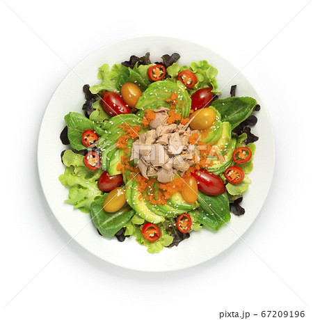 Avocado Salad Served Tuna sprinkle ebiko, sesame 67209196