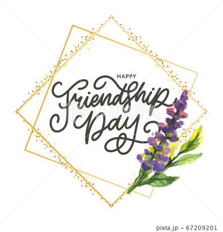 Friendship day vector illustration with text and elements for celebrating friendship day 67209201