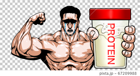 Protein, Good, Okay, Maru, Xu, Featured, Giga, Cartoon, Muscle, Bodybuilding, Macho, Posing, 67209988