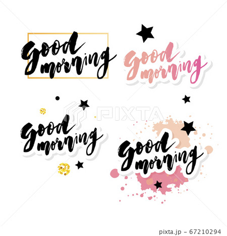 Good Morning lettering text vector illustration 67210294
