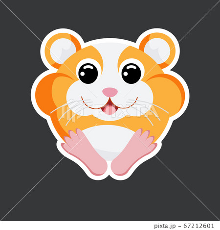 vector cute hamster sticker template 67212601
