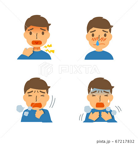 体調不良の男性の顔 67217832
