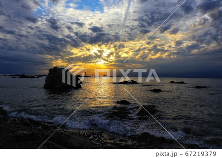 森戸海岸の夕景 森戸海岸の夕景 67219379