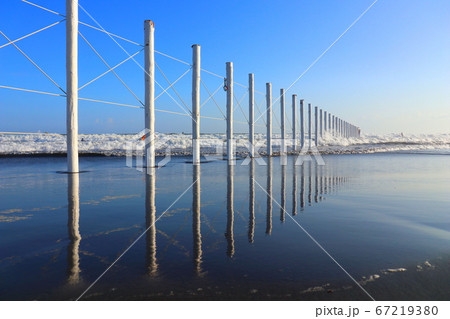 鵠沼海岸海岸西浜の白杭 鵠沼海岸海岸西浜の白杭 67219380