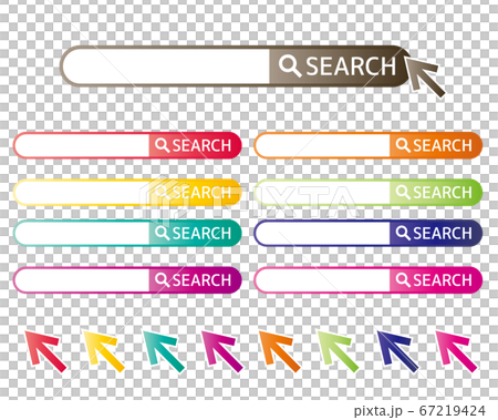 検索ボックスのベクターイラストセット　検索バー　矢印 67219424