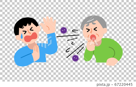 Senior men who cough and men who dislike plain clothes (simple color) Senior men who cough and men who dislike plain clothes (simple color) 67220445